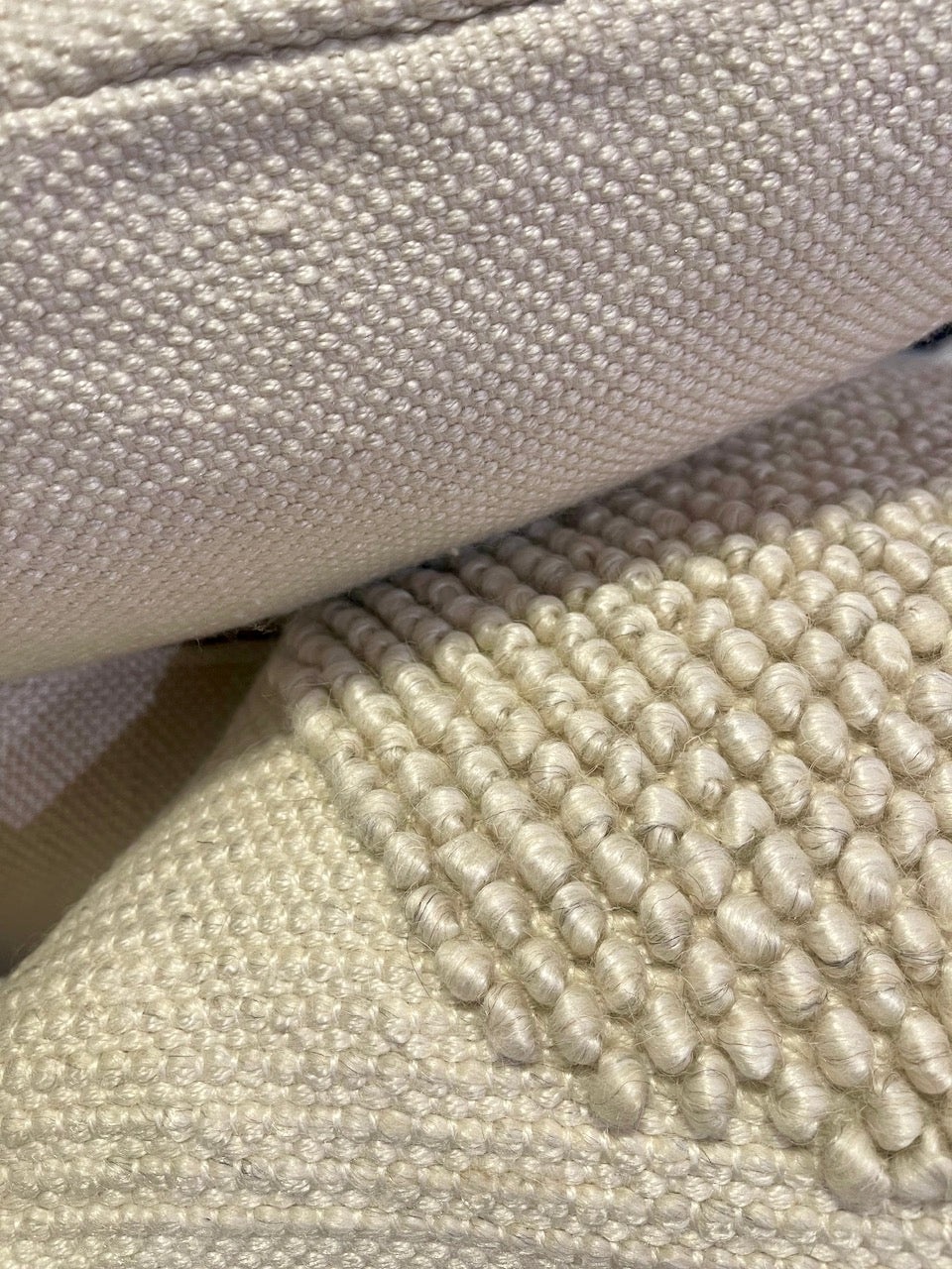 Cushion Millstone recycled wool Ivory 60x60cm