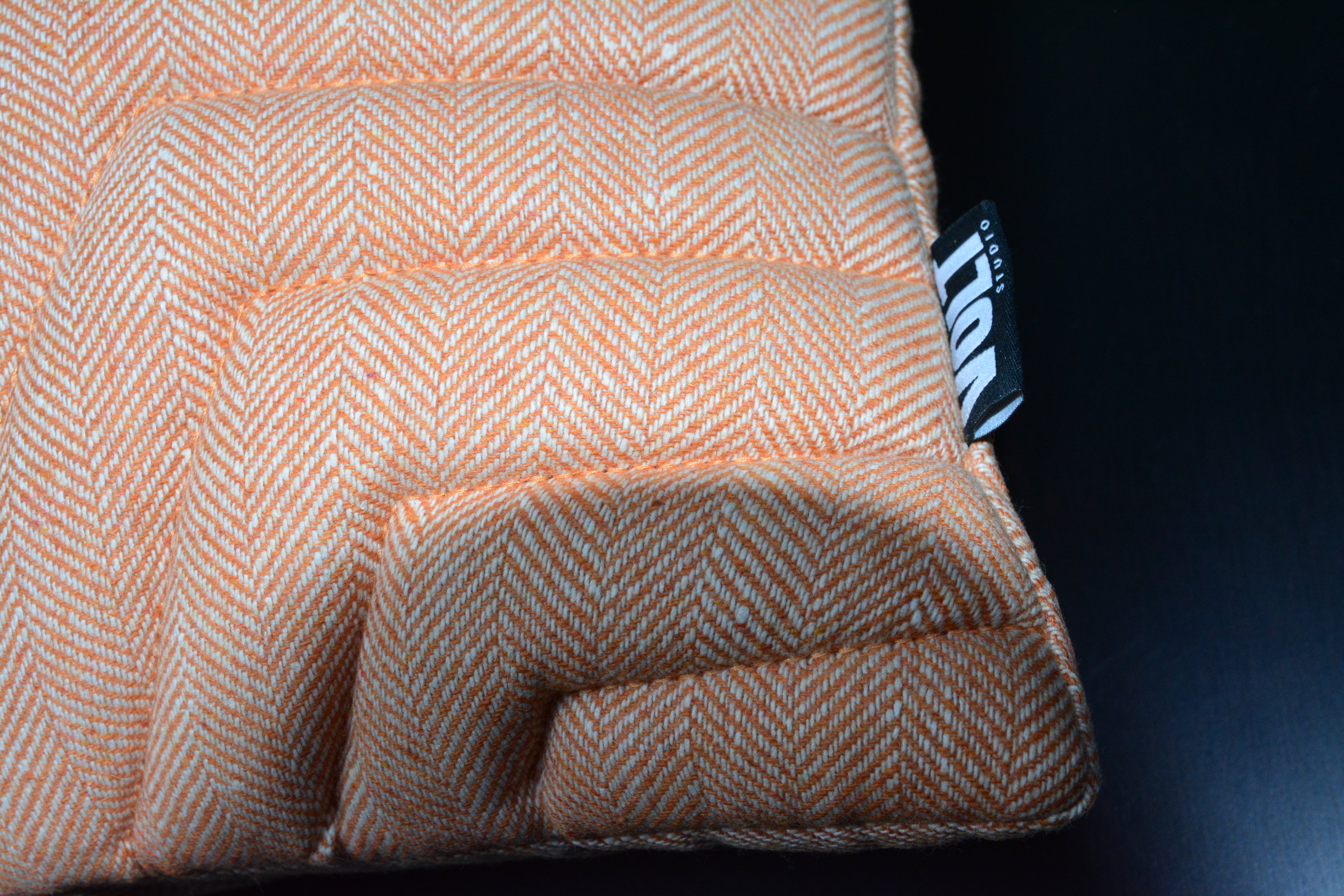 Cushion 3D New Maze wool Herringbone Orange 40x60cm
