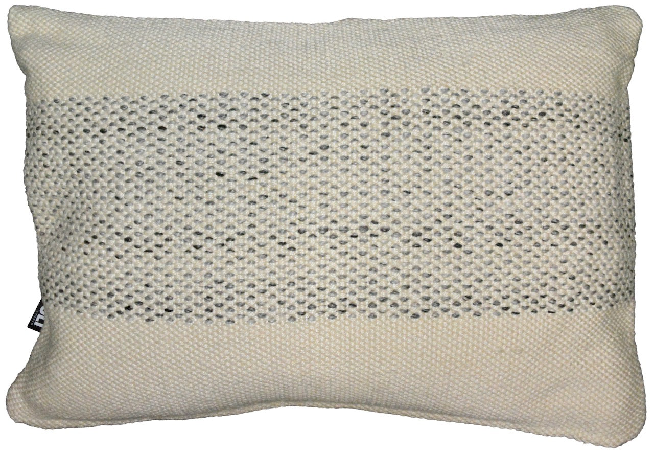Cushion Inside Out stripes recycled wool Ivory 40x60cm