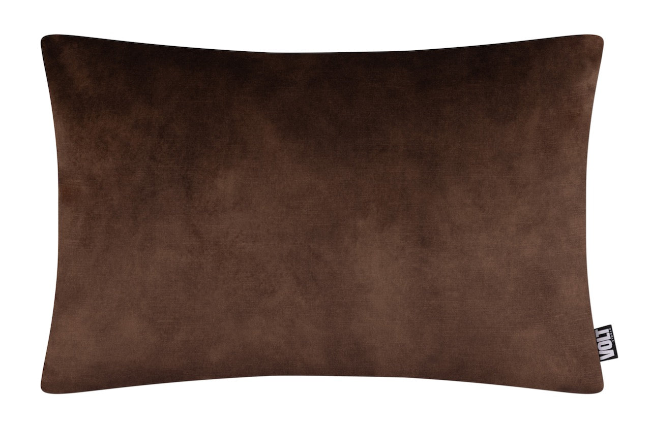 Cushion Velvet Plain Coffee 40x60cm