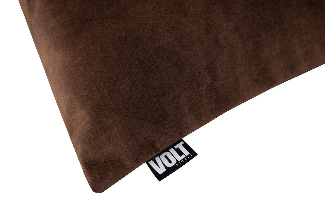 Cushion Velvet Plain Coffee 60x60cm