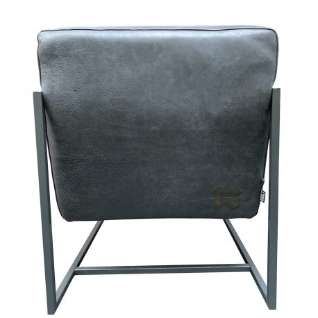 Chair Edgar thick leather Graphite