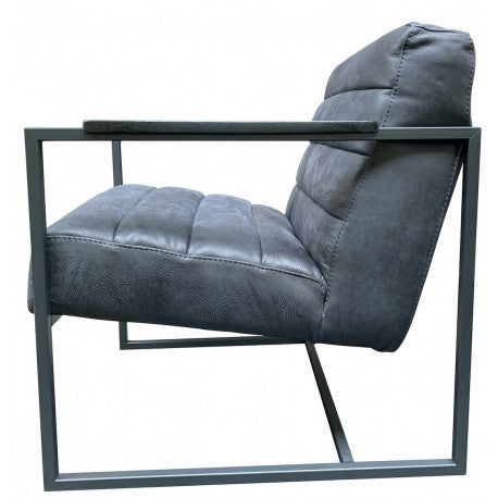 Chair Edgar thick leather Graphite