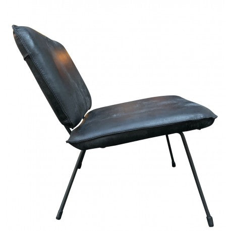 Chair Mick Graphite thick leather