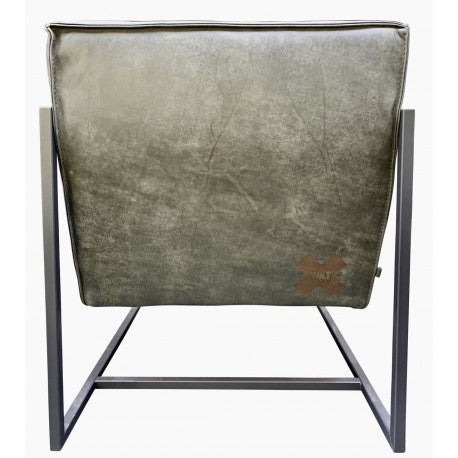 Chair Wolf Dark green thick leather
