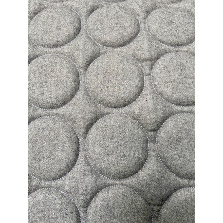 Cushion 3D Circles new felt melange grey 60x60cm