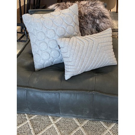 Cushion 3D Circles new felt melange gray 60x60cm