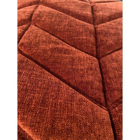 Cushion 3D Fishbone velvet dark rust 45x45cm