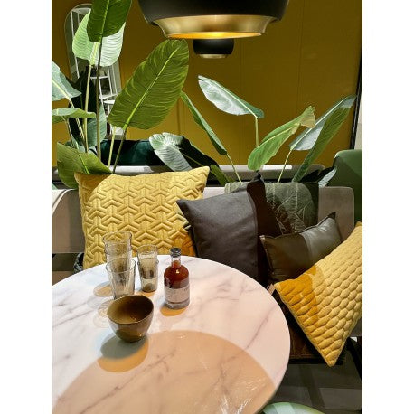 Cushion 3D Geometric New felt Gold melange 60x60cm