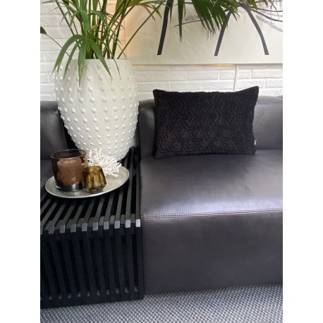 Cushion 3D Geometric Velvet Black 40x60cm