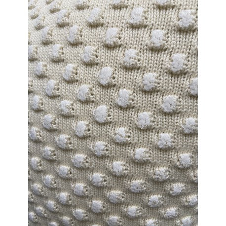 Cushion knitted Studs Ivory with Ivory foil