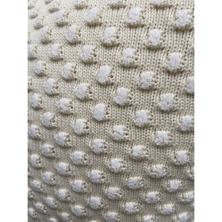 Cushion knitted Studs Ivory with Ivory foil