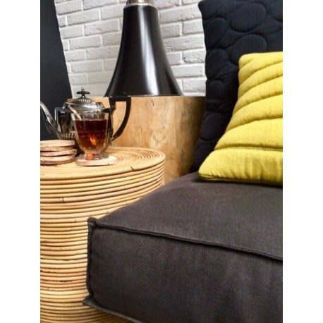 Rattan stripe basket natural set of 3