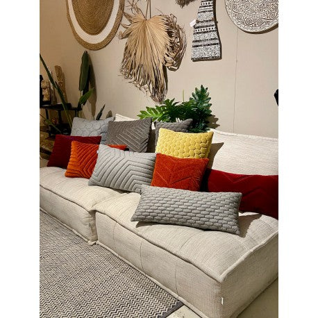 Cushion 3D New Maze new felt melange grey 40x60cm