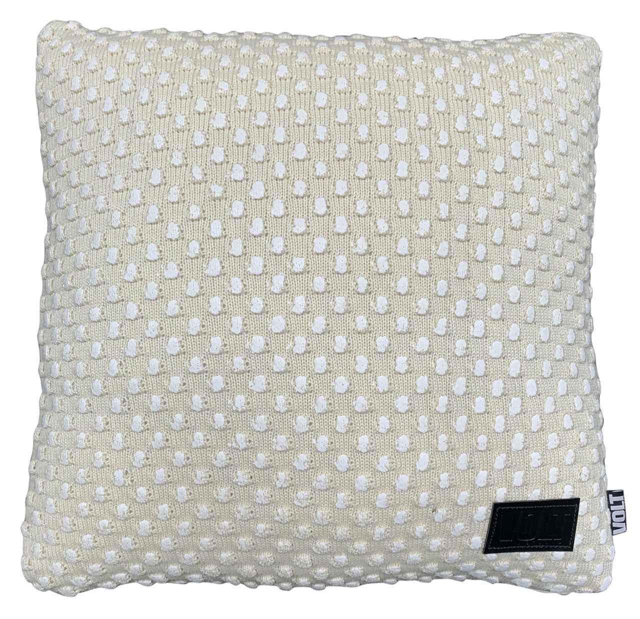 Cushion knitted Studs Ivory with Ivory foil