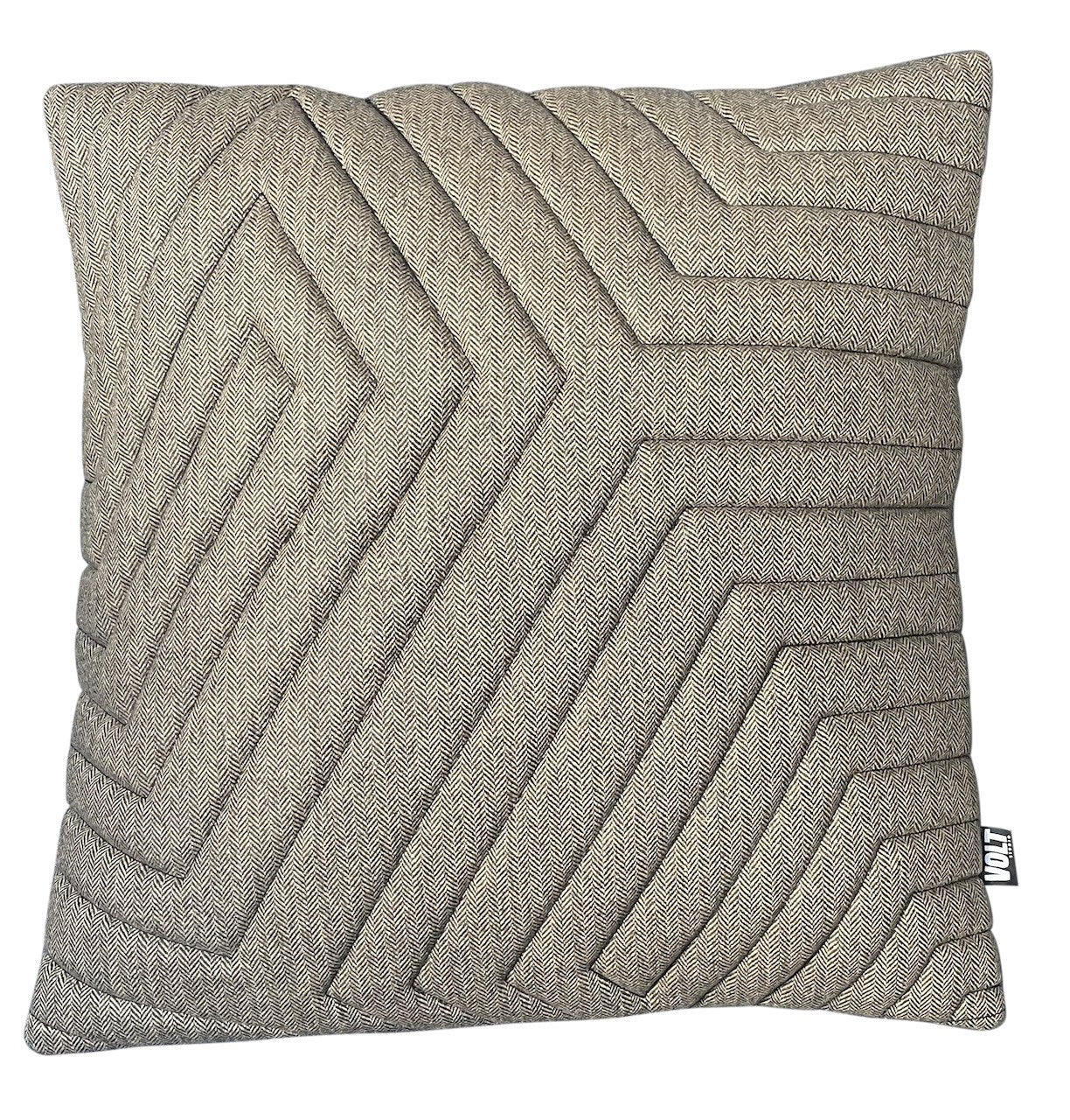 Cushion 3D New Maze Herring bone Wool Pepper 60x60cm