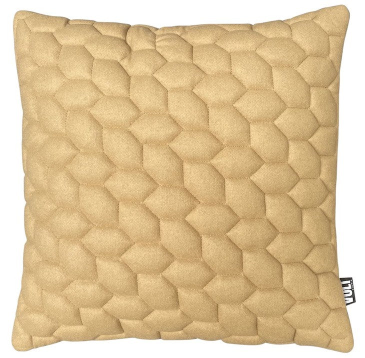 Cushion 3D Cells Sand Wool 45x45cm