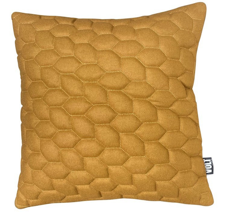 Cushion 3D Cells Nutmeg Wool 45x45cm