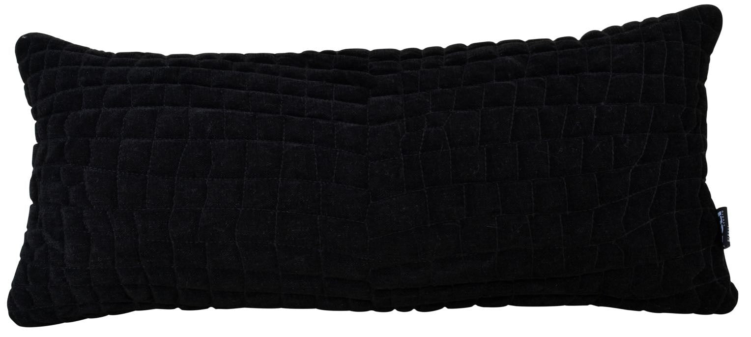 Cushion 3D Crocodile 30x70cm Velvet Black