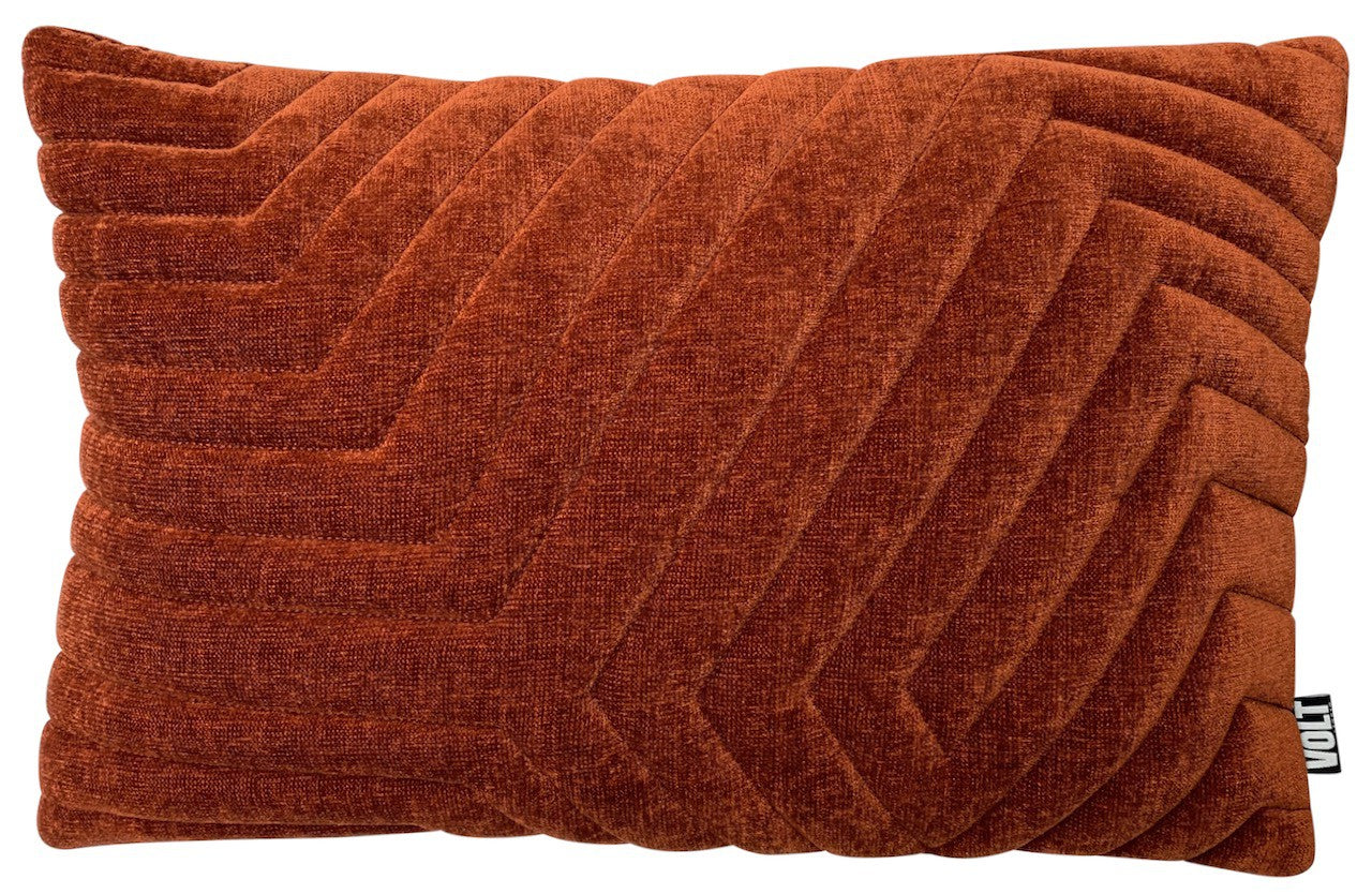 Cushion 3D New Maze velvet Rust 40x60cm