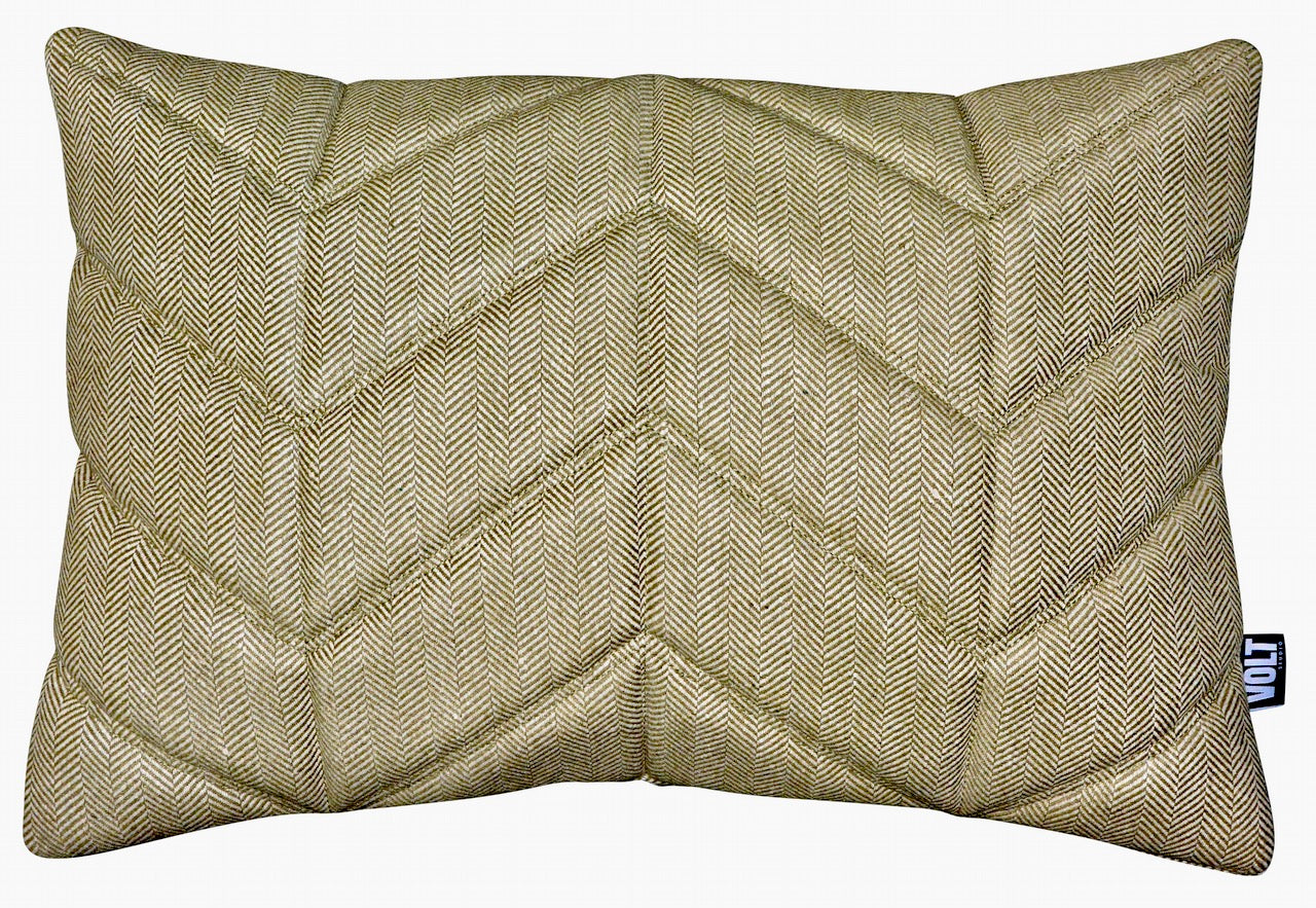 Cushion 3D Fishbone wool Herringbone Olive 40x60cm