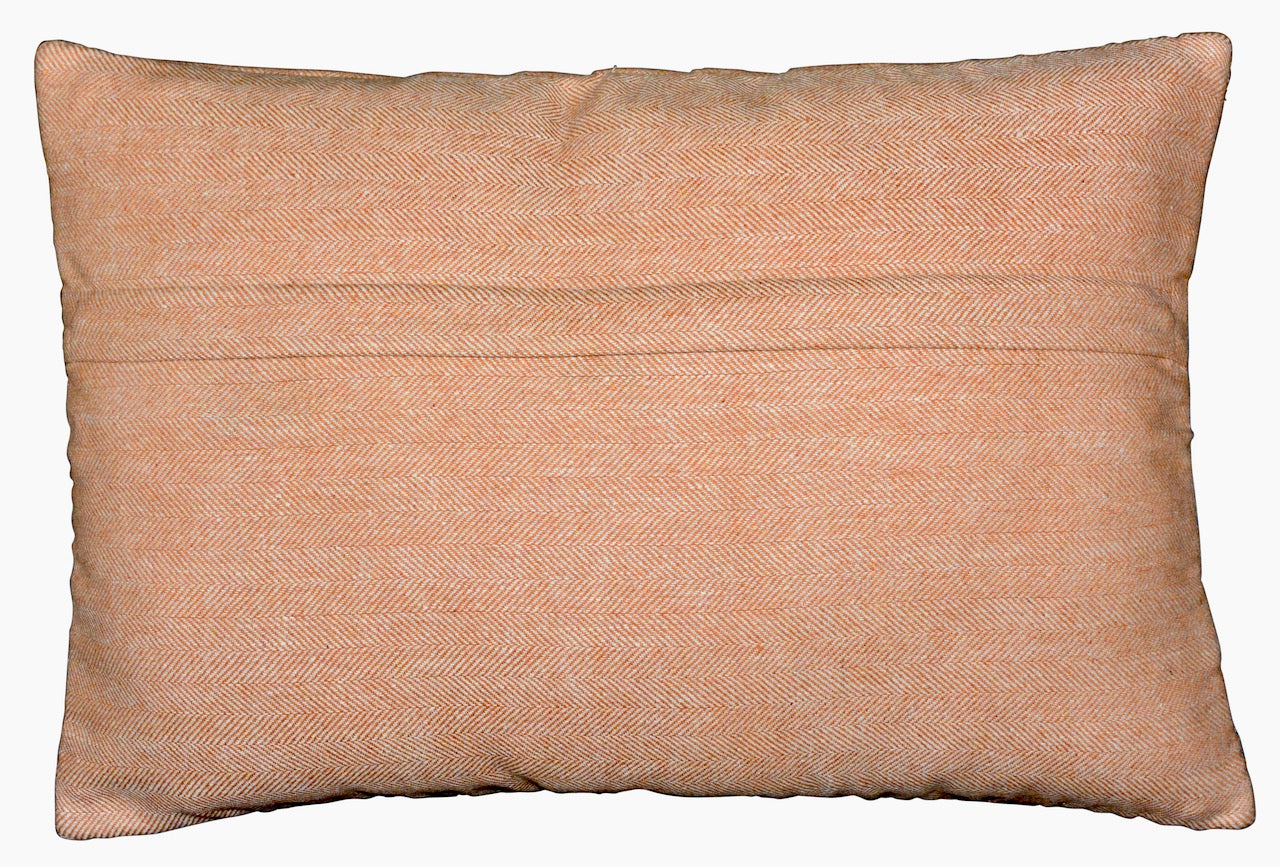 Cushion 3D New Maze wool Herringbone Orange 40x60cm