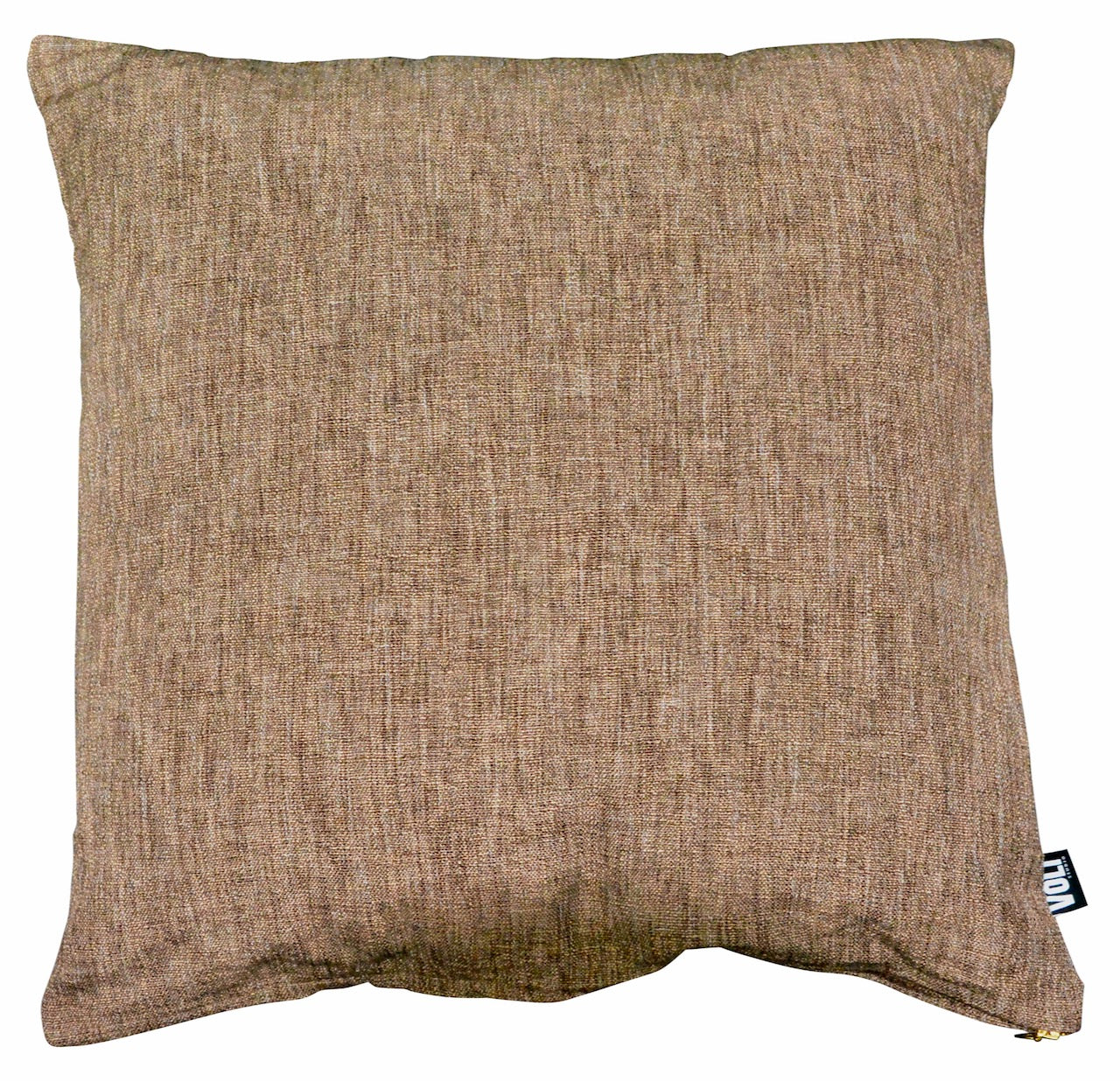 Cushion Plain Recycled poly slub Brown 60x60cm