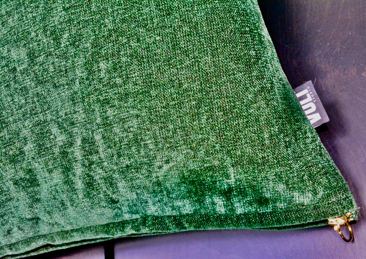 Cushion Plain Velvet Pista Green 60x60cm