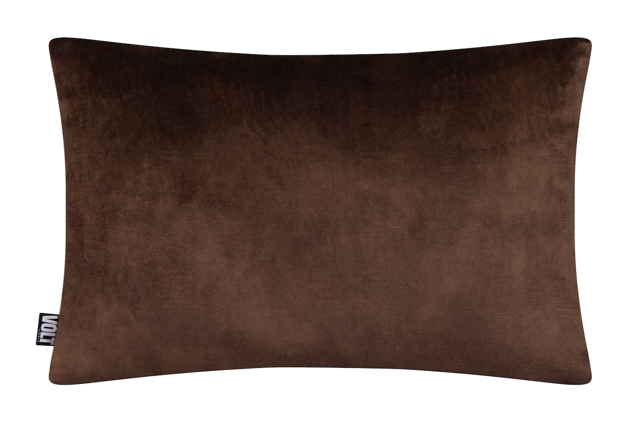 Cushion Velvet Plain Coffee 40x60cm