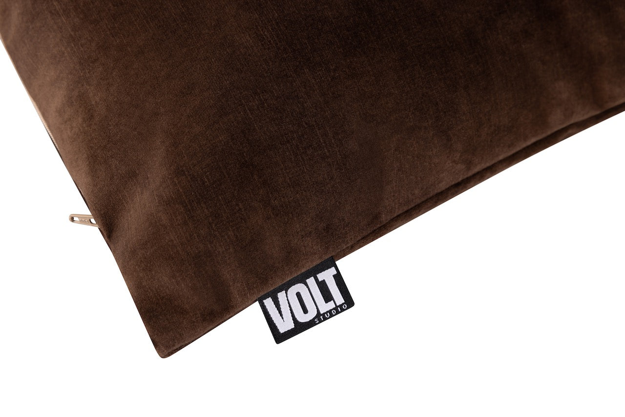 Cushion Velvet Plain Coffee 40x60cm