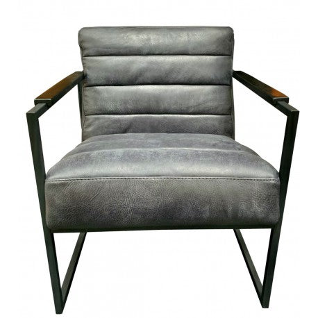 Chair Edgar thick leather Graphite