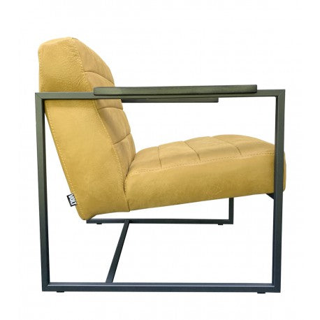 Chair Edgar thick leather Mustard