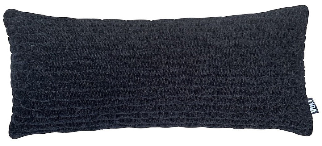 Cushion 3D Small bricks Velvet black 30x70cm