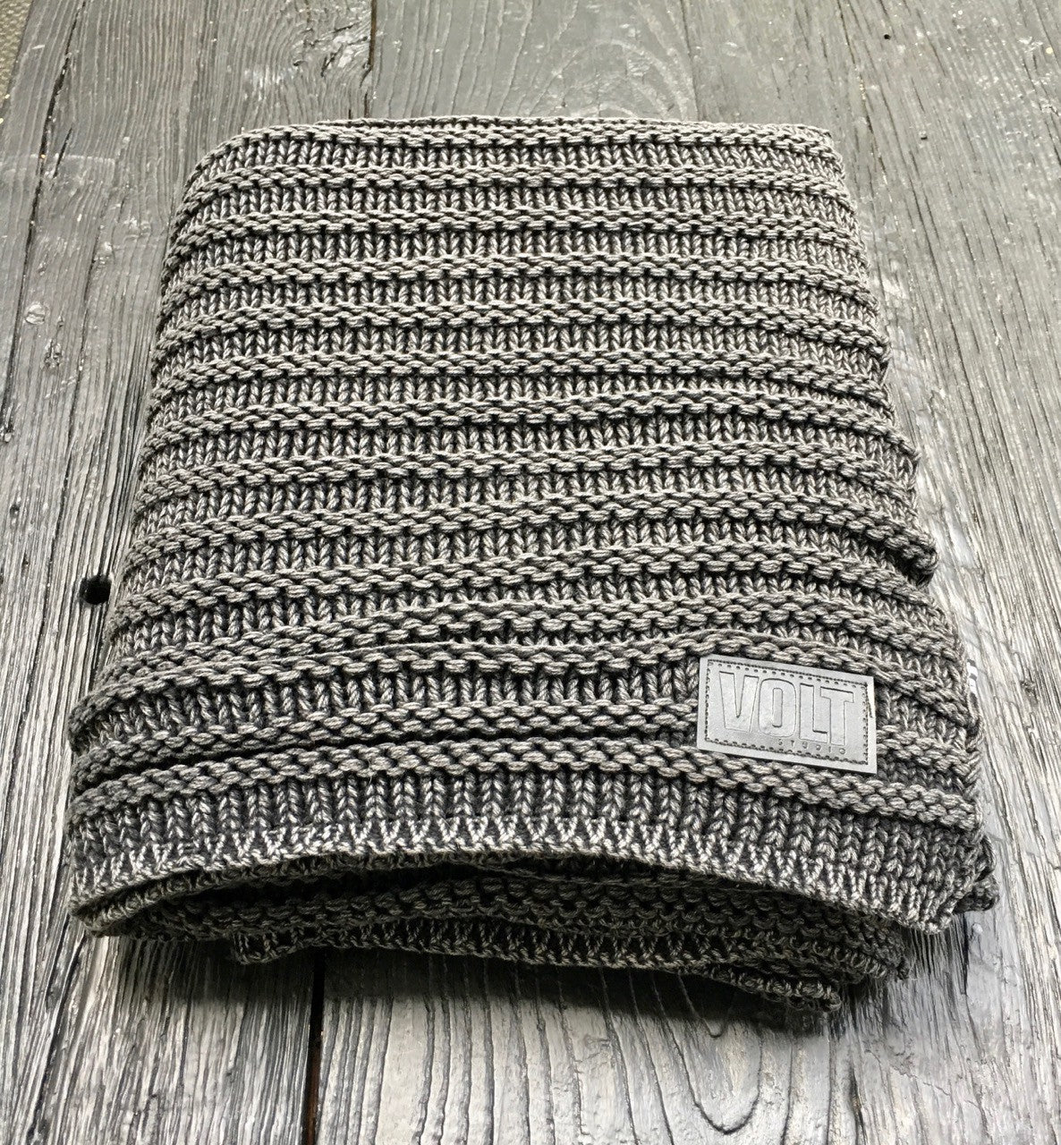 Knitted plaid Fatty carcoal stonewash