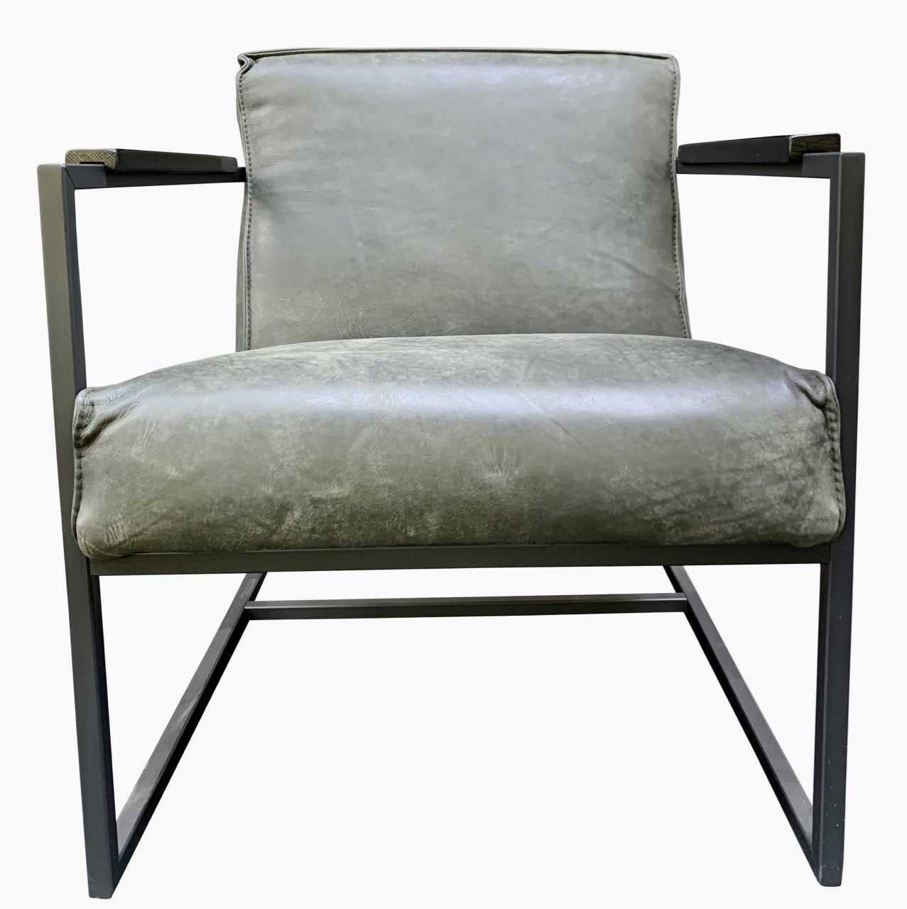 Chair Wolf Dark green thick leather